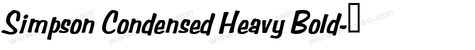 Simpson Condensed Heavy Bold字体转换